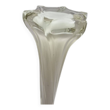 Vintage Twisted Opaline Vase, 1970s
