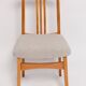 Mid-Century Chair in Linen Boucle and Light Wood by M. Zielinski, Europe, 1960s