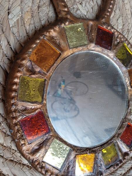 Mirror irena jaworska 70's vintage student of line vautrin