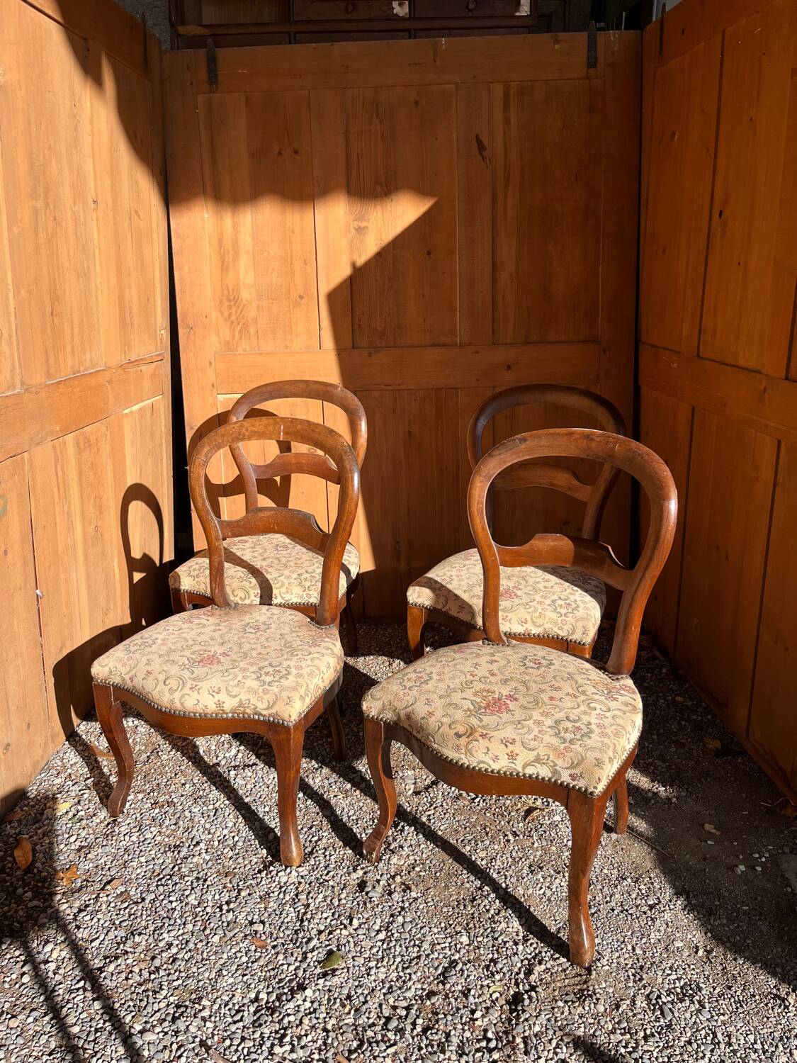 Set of 4 Louis Philippe chairs, 19th century