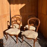Set of 4 Louis Philippe chairs, 19th century