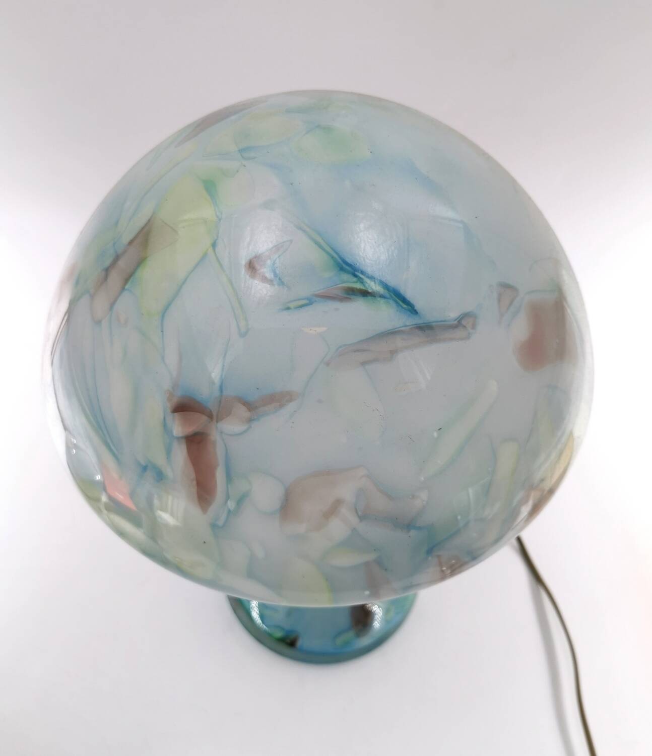 Large mushroom lamp blown glass La Rochère