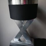 Lamp in X, cross, steel, design