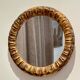 Round mirror gilded wood 1950