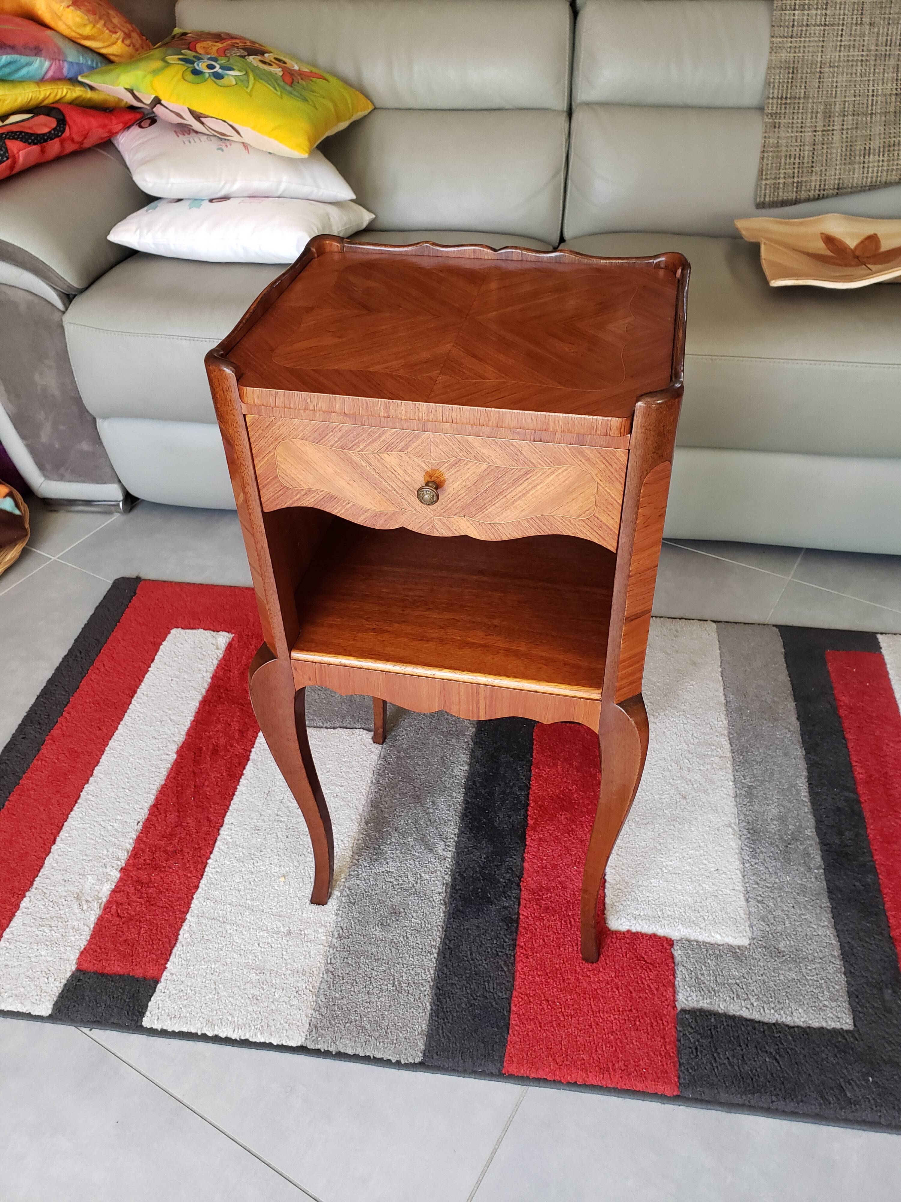 Louis XV style bedside table in rosewood