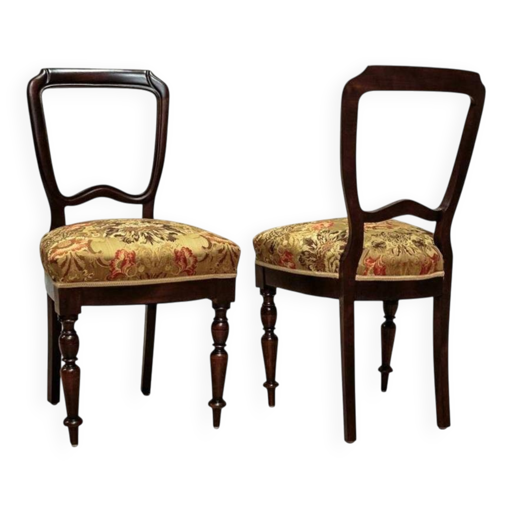 Vintage Mahogany Chairs, 1930s, Set of 4