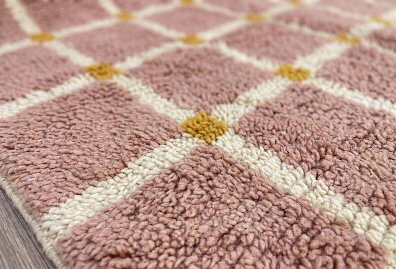 Authentic handwoven natural wool rug size 150/250 cm
