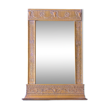 Cadre et miroir "frises et tête de belier" néoclassique