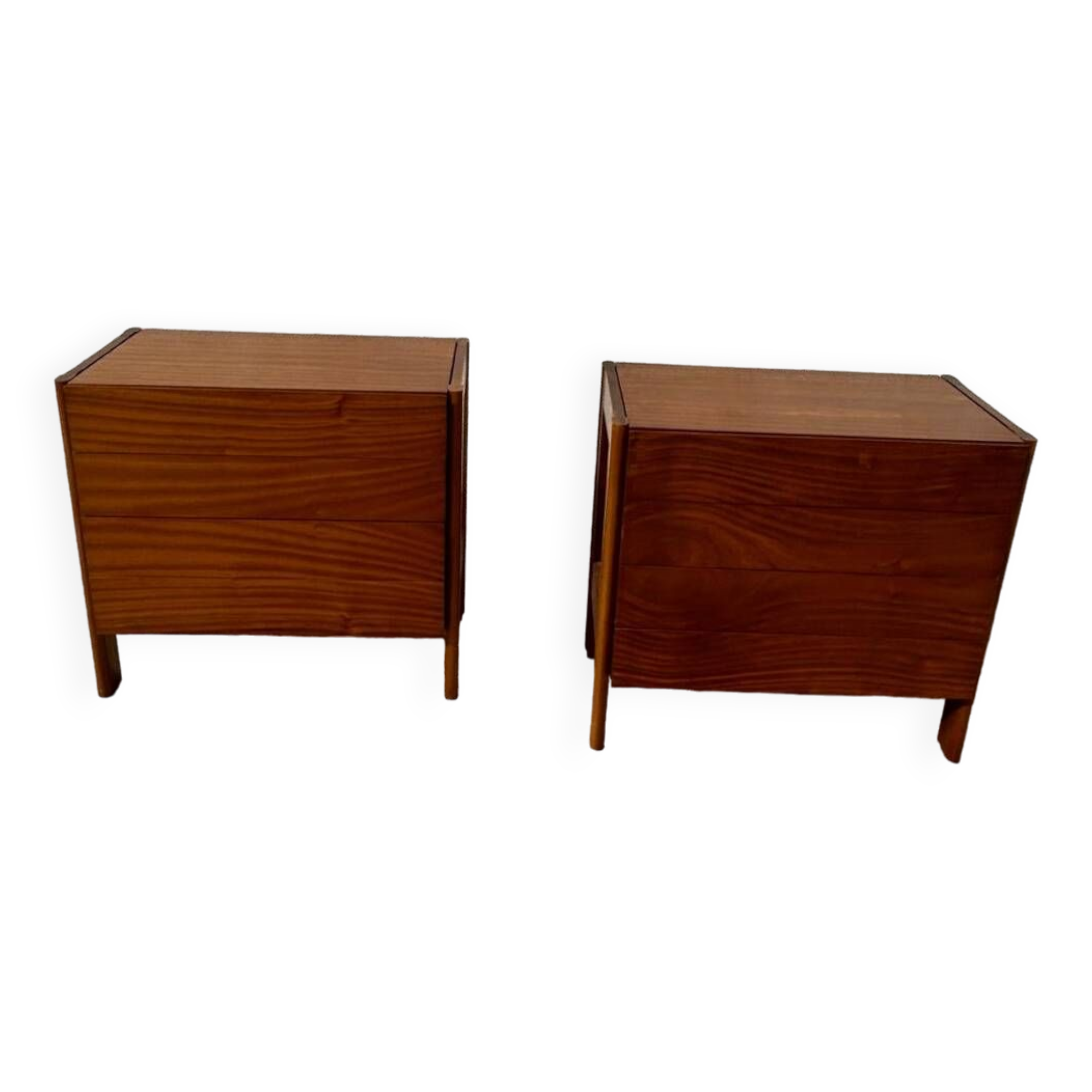 Pair of vintage wooden chests of drawers