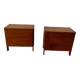 Paire de commodes vintage en bois