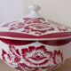 Soup tureen Digoin Sarreguemines, Burgundy model.