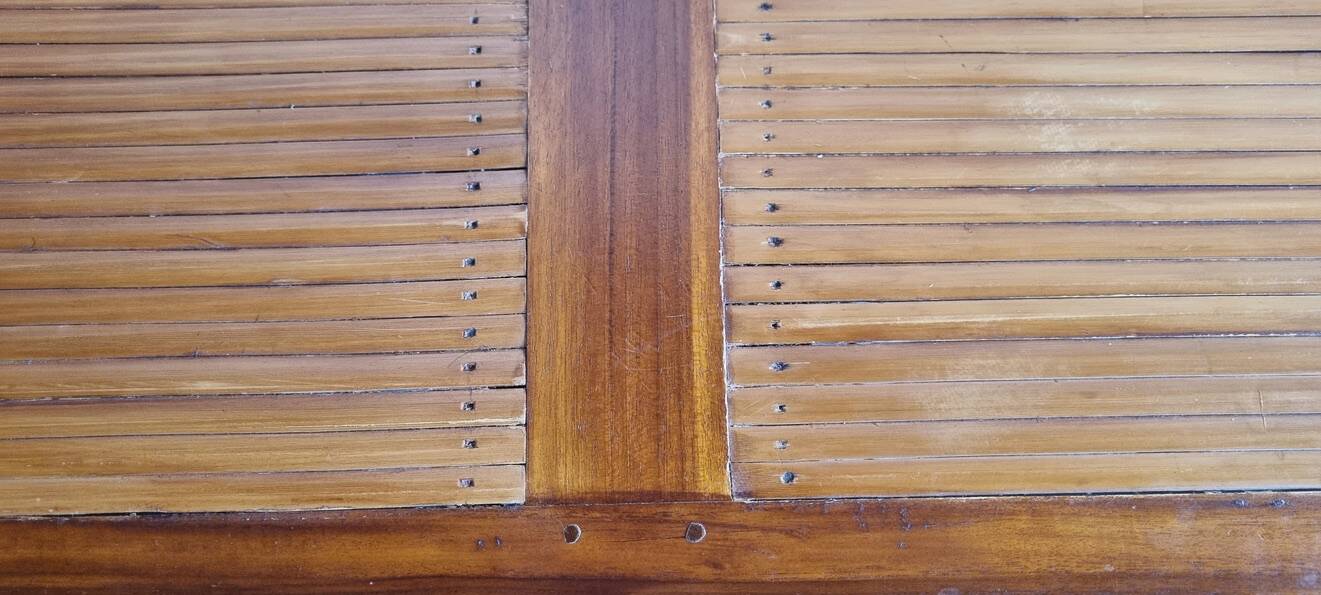 Table basse esprit colonial, Pier Import, années 80