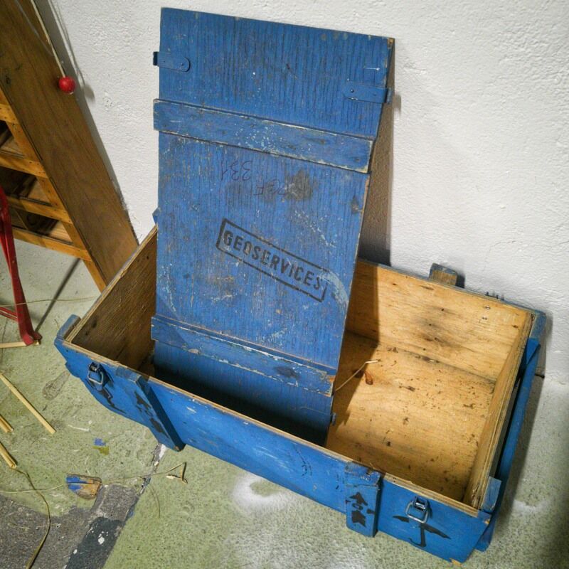 Wooden military crate