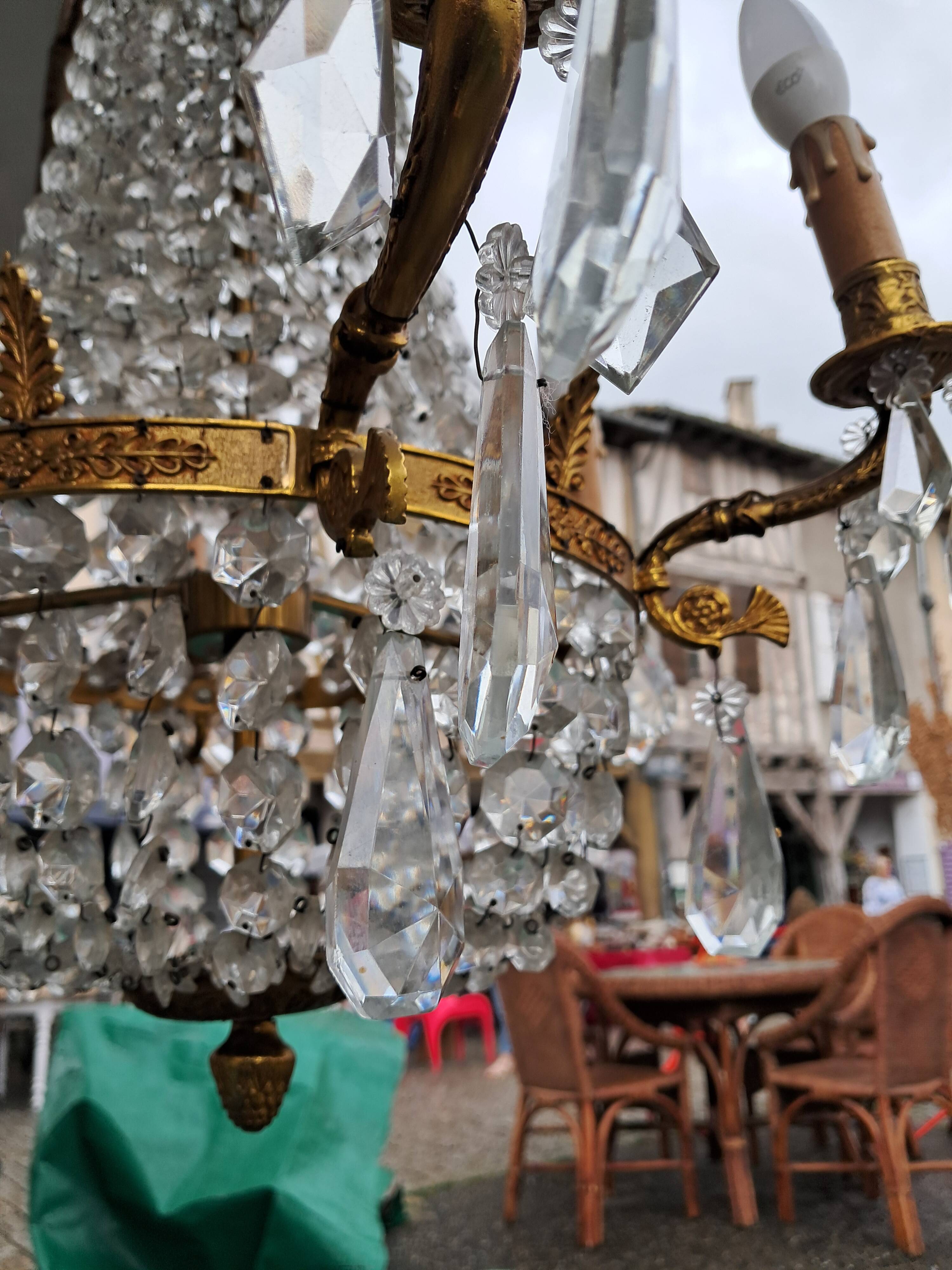 hot air balloon style tassel chandelier