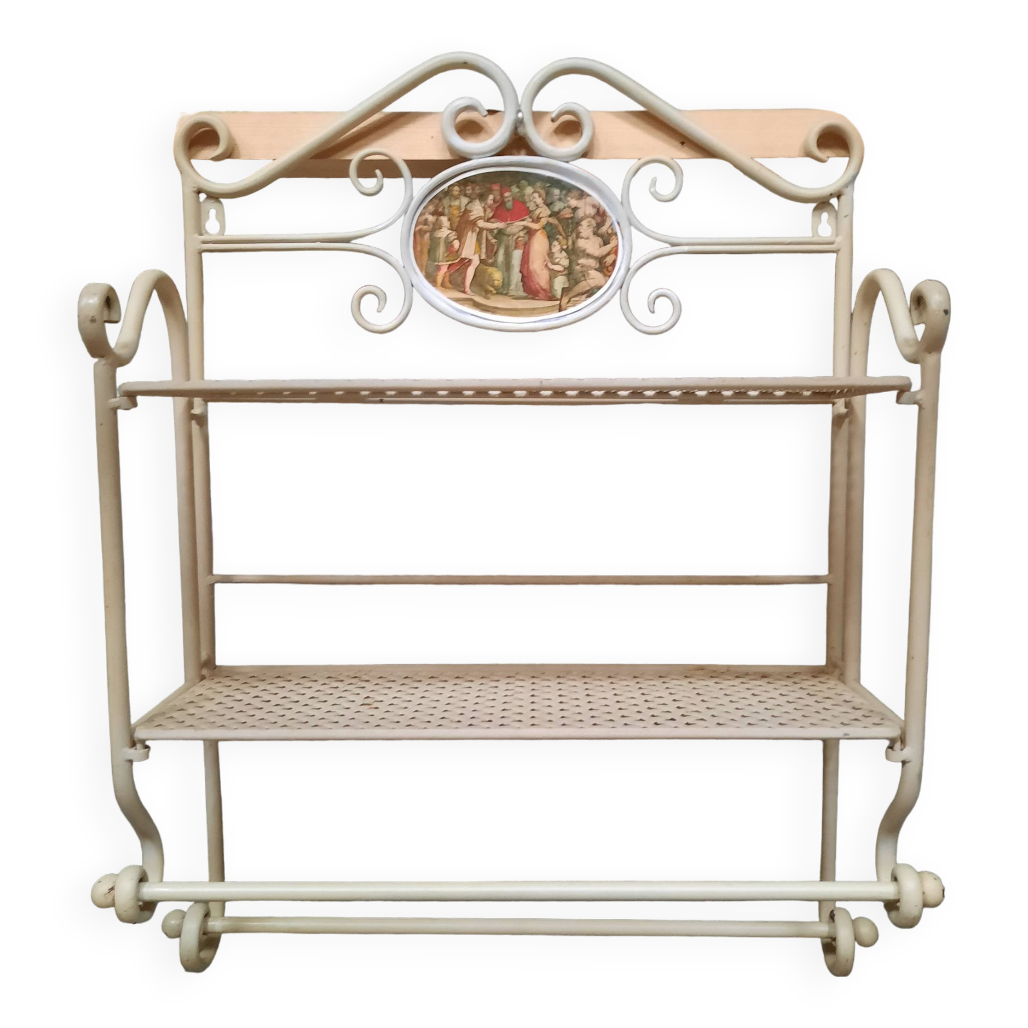 Metal wall shelf