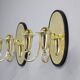 Art Nouveau brass wall sconces Hoffmann style, 1920s