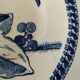 E. Bourgeois Grand Dépôt plant blue decoration washbasin plate