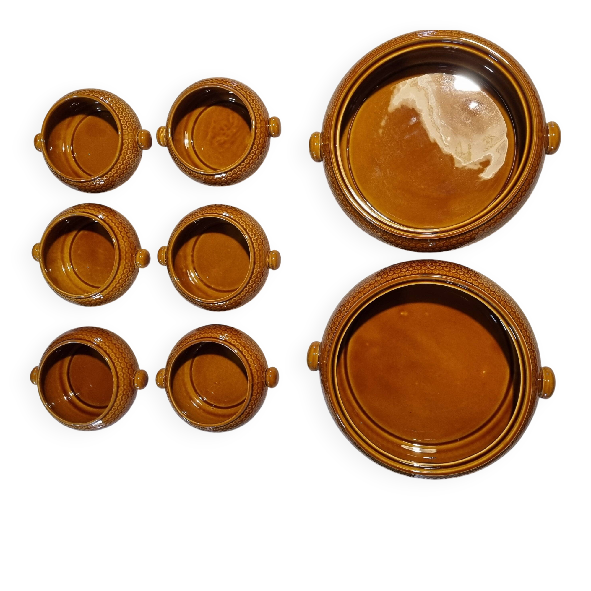 Gien service 2 dishes + 6 bowls