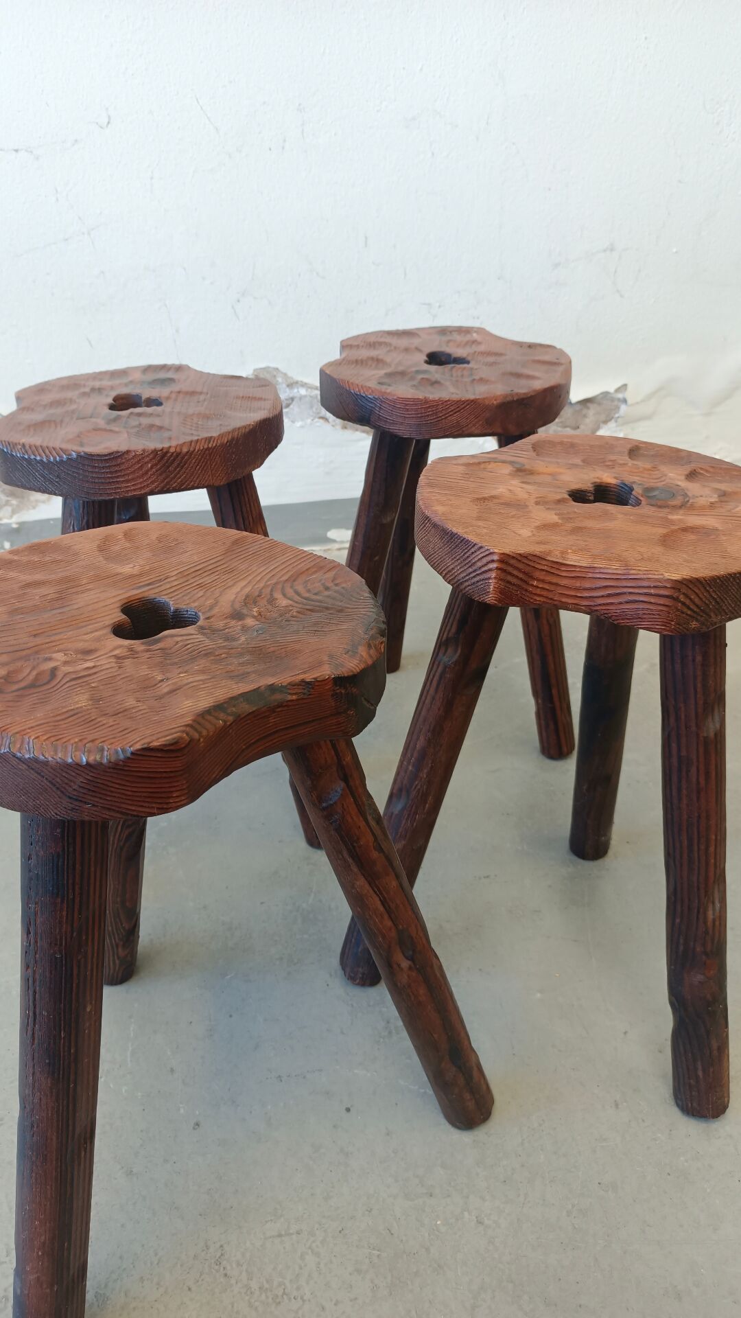 Set of brutalist stools