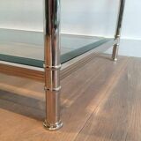 Grande table basse chromée