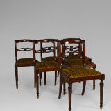 Set of 6 regency style chairs in mahogany, 19th