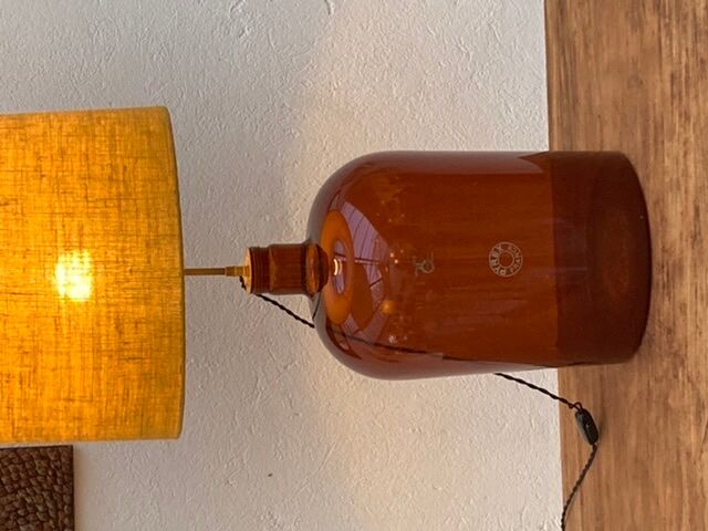 Vintage bottle lamp