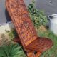 Old African wooden carved talking chair.