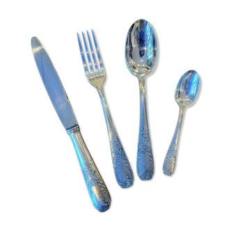 49-piece silver flatware set