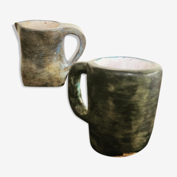 Two brutalist ceramics