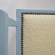 Fully restored bridge chair, curly wool fabric