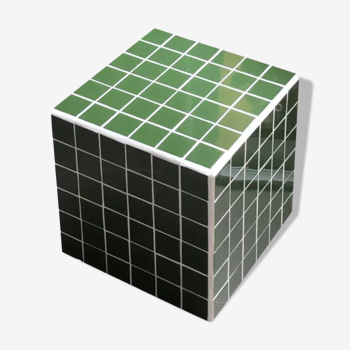 Table d'appoint cube en céramique
