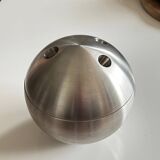Vintage bowling ball chrome ice bucket - 70s