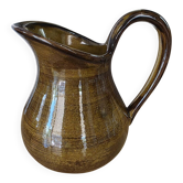 Jug / Pitcher in Saint-Clément earthenware with amber & honey glaze vintage