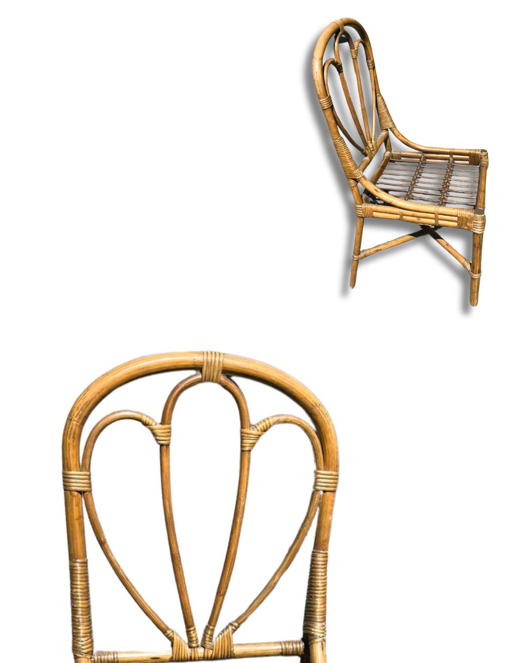 pair of rattan chairs 1960