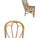 paire de chaises en rotin 1960
