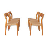 Set 4 chairs model 77 by Niels Møller Chairs 1950