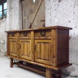 A brutalist elm buffet