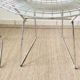 Pair of Harry Bertoia chair for Knoll vintage chrome steel 80s