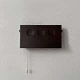 Vintage adjustable wall light, brown painted metal, Denmark, 1970