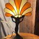 Glass fan lamp