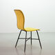 Élégante chaise d'appoint jaune italienne du milieu du siècle
