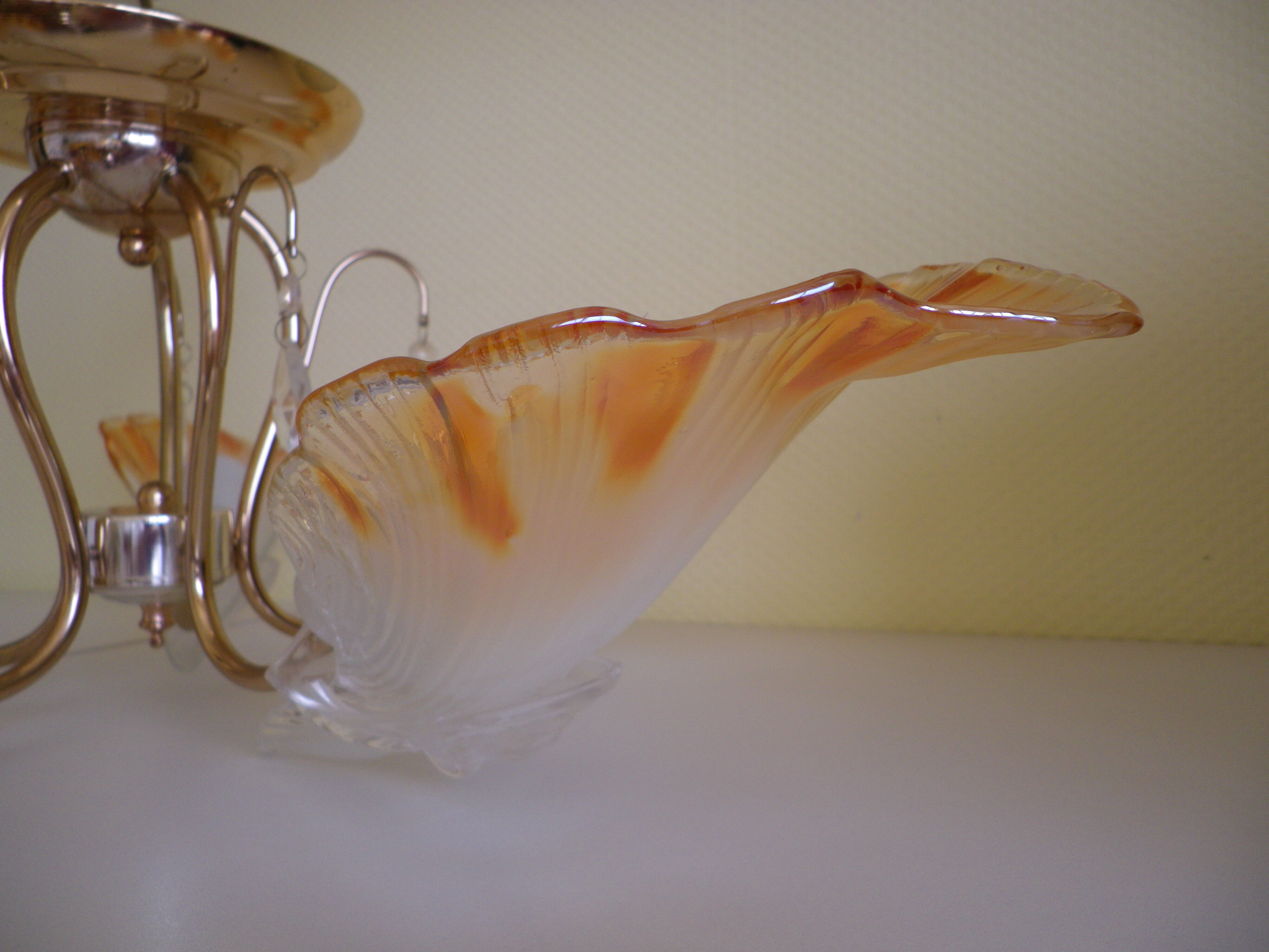 Chandelier to 5 branches art deco 1980