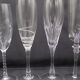 Set of 6 mismatched champagne flutes