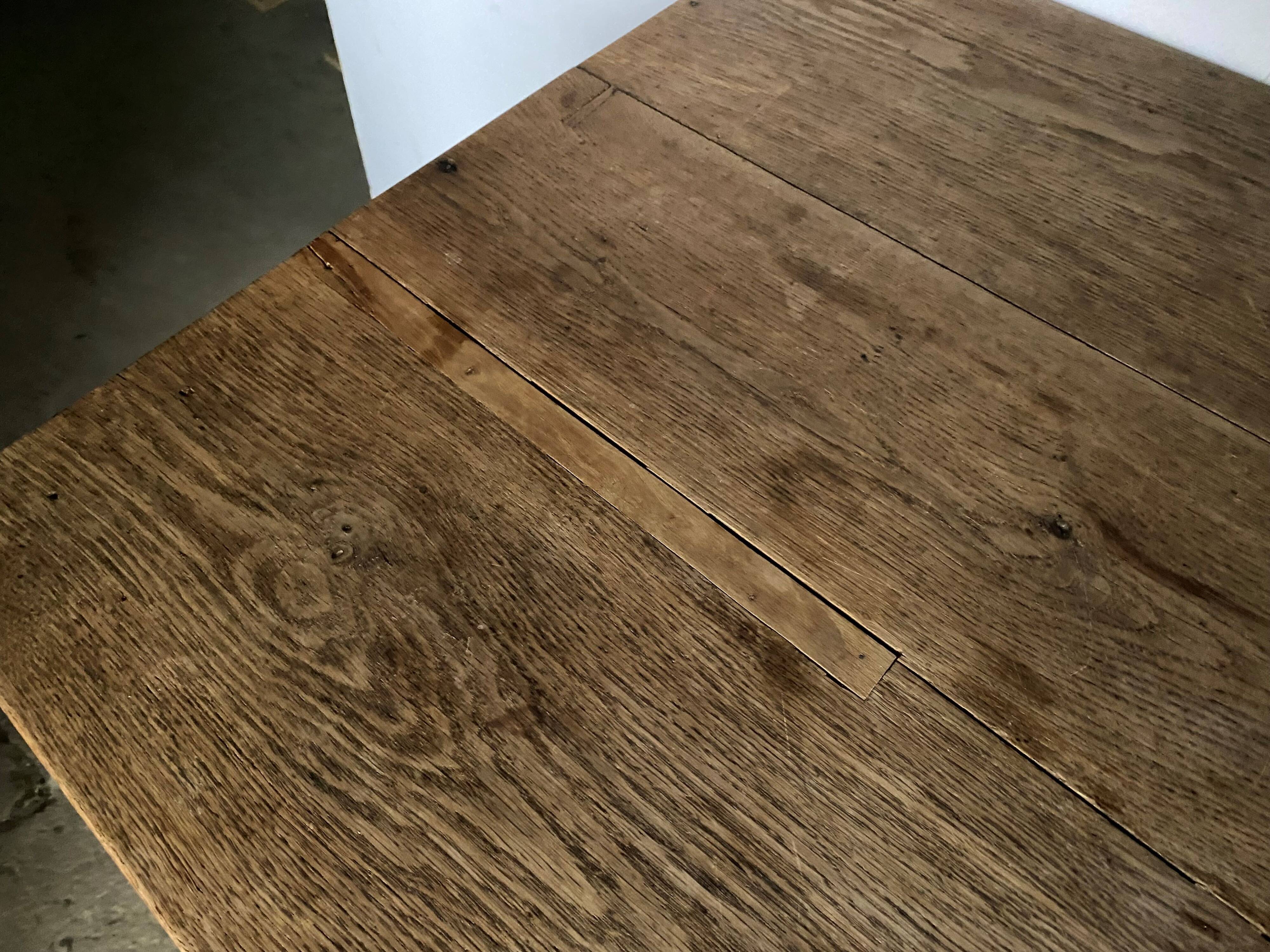 1-Drawer Solid Oak Dining Kitchen Farm Table 1900