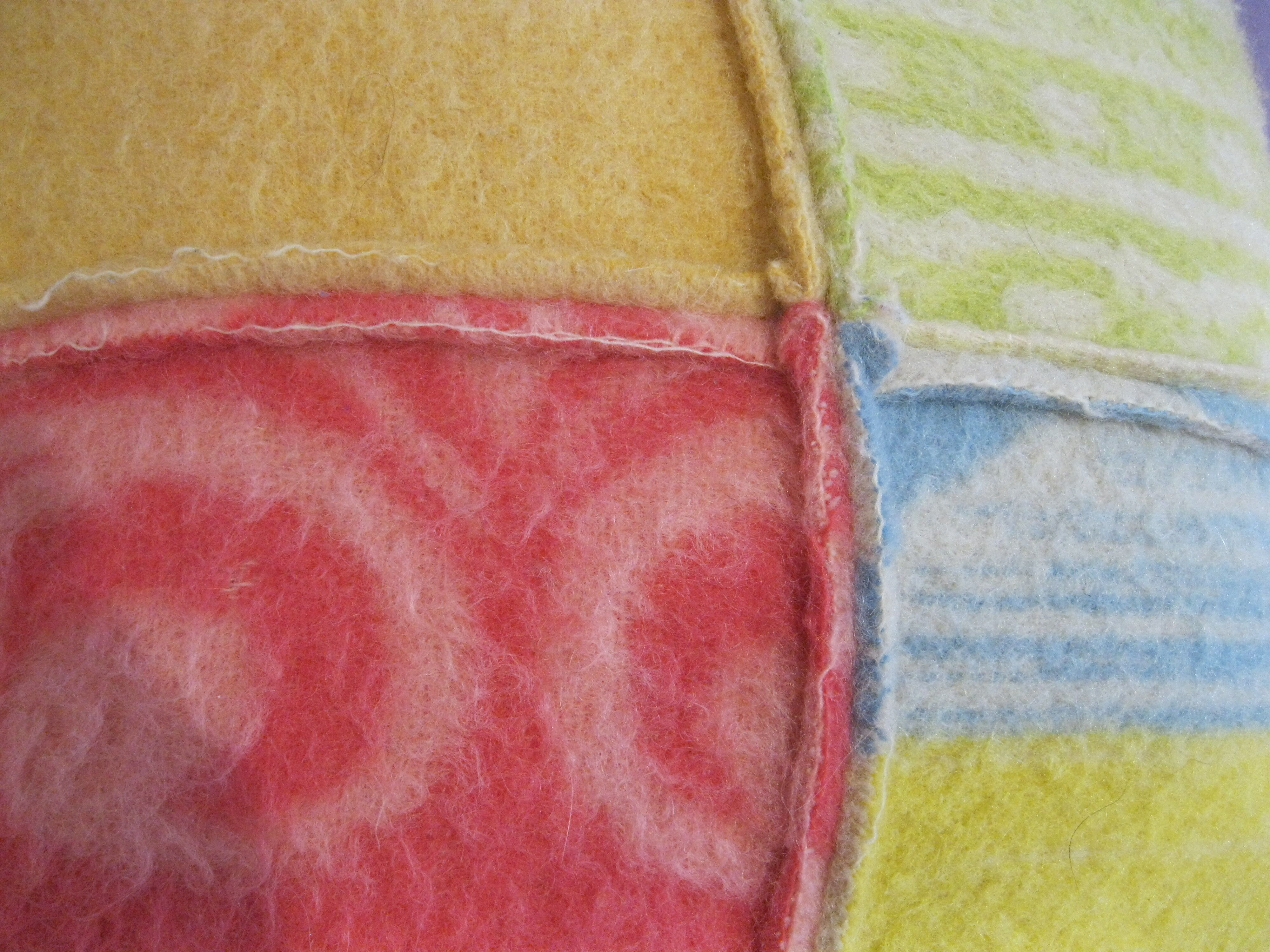 Boiled wool cushions