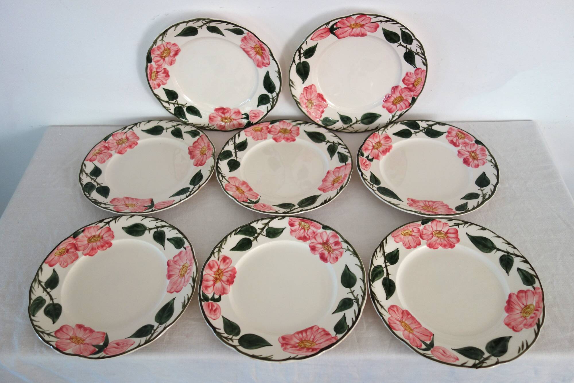 8 dessert plates Villeroy & Boch "Wild Rose", 1970