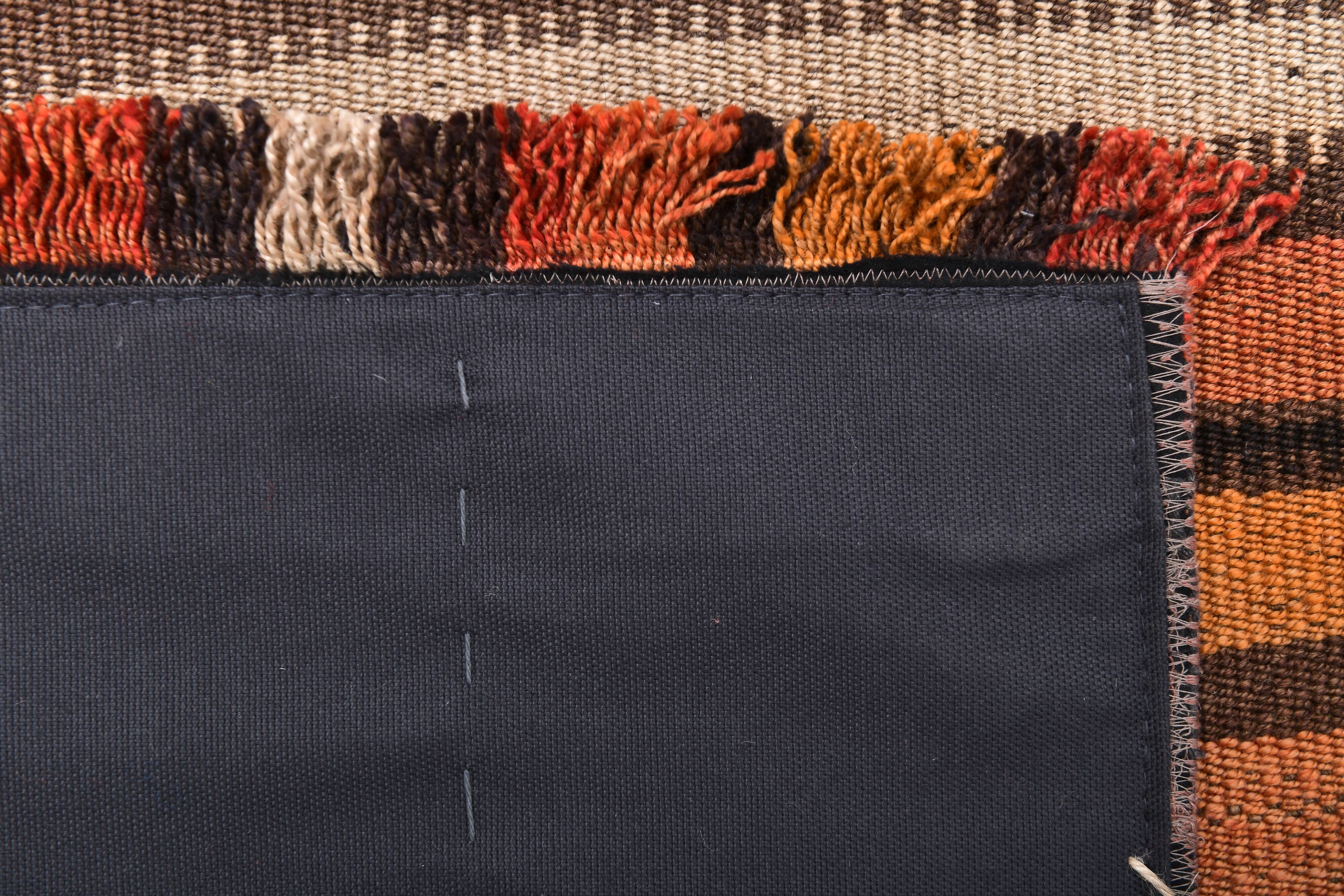 2x7 Brown Orange Vintage Kilim Runner Rug 73x221Cm SK 241806