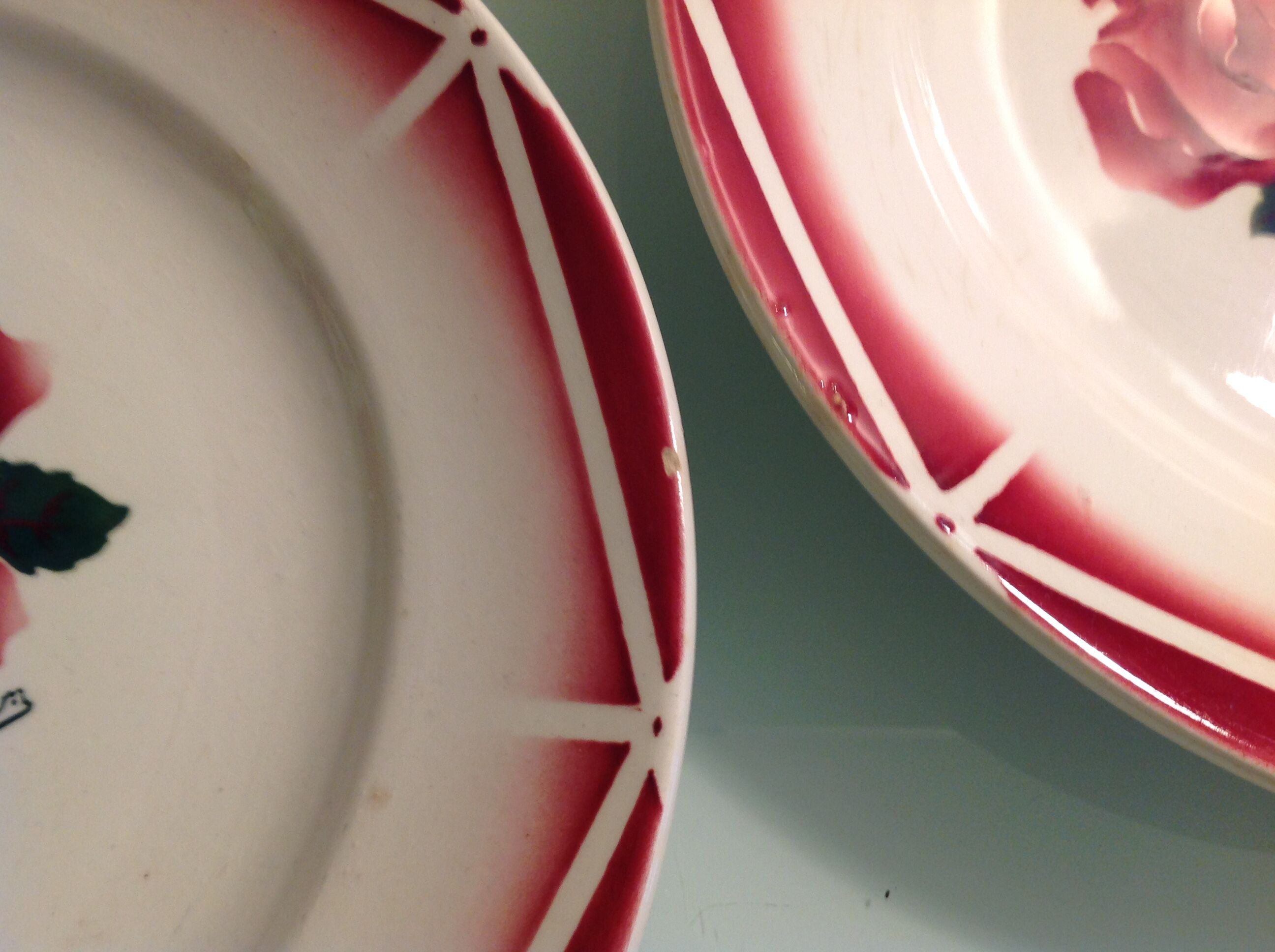 Two flat plates of sarreguemines cibon vintage 60s décor