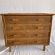 Commode  vintage en rotin et cannage