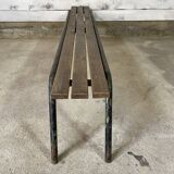 Old bench in steel and wood